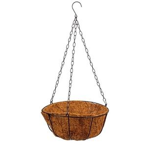 NEW 4 Hanging flower baskets with coco liners, triple chains, hooks, outdoor